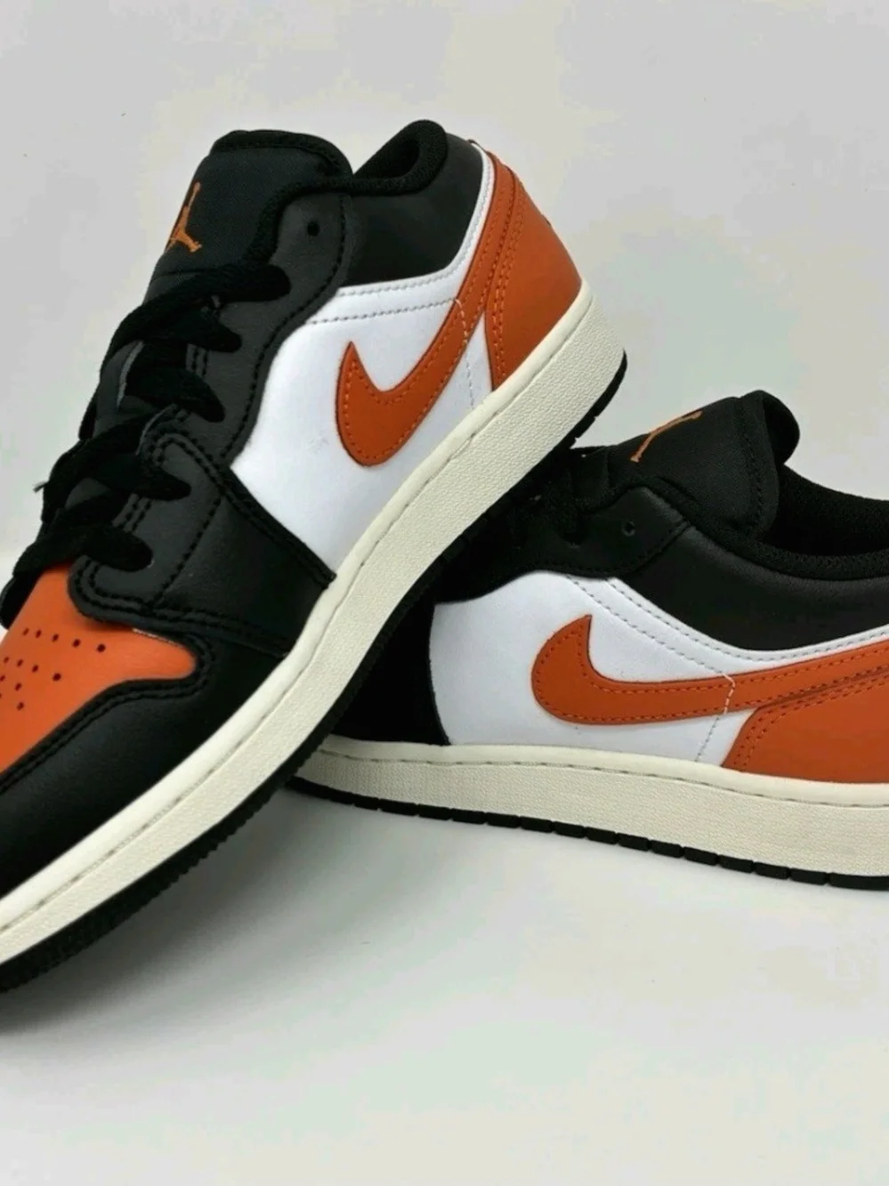 Jordan Air Jordan 1 Low Black Starfish White Sail 553558-081 GS 5Y Womens 6.5